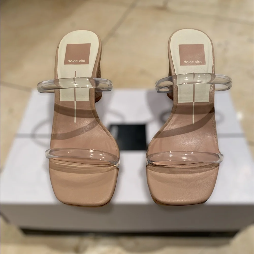 Dolce Vita Noles heels in nude/crystal